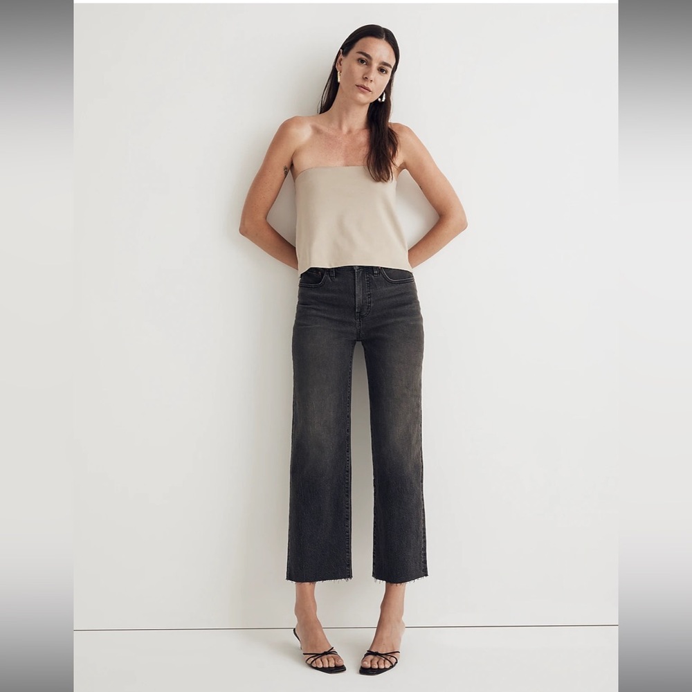 Madewell The Perfect Vintage Wide-Leg Crop Jean sz 25 NK917